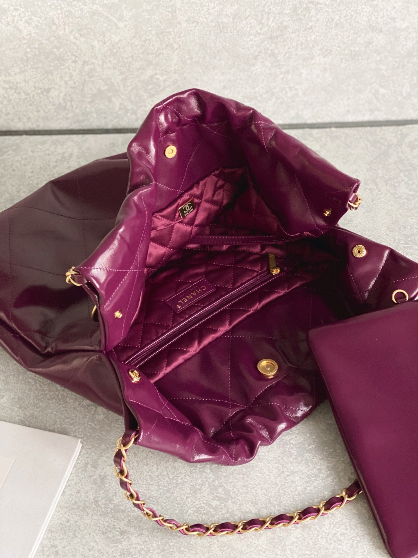 小香家-2023春夏新款 22BAG 小號 酒紅色