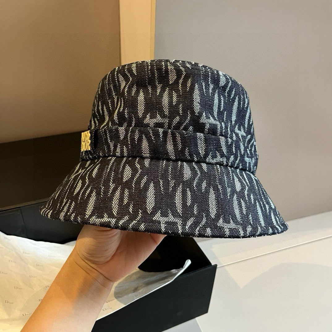迪D家-LOGO紋路漁夫帽 黑