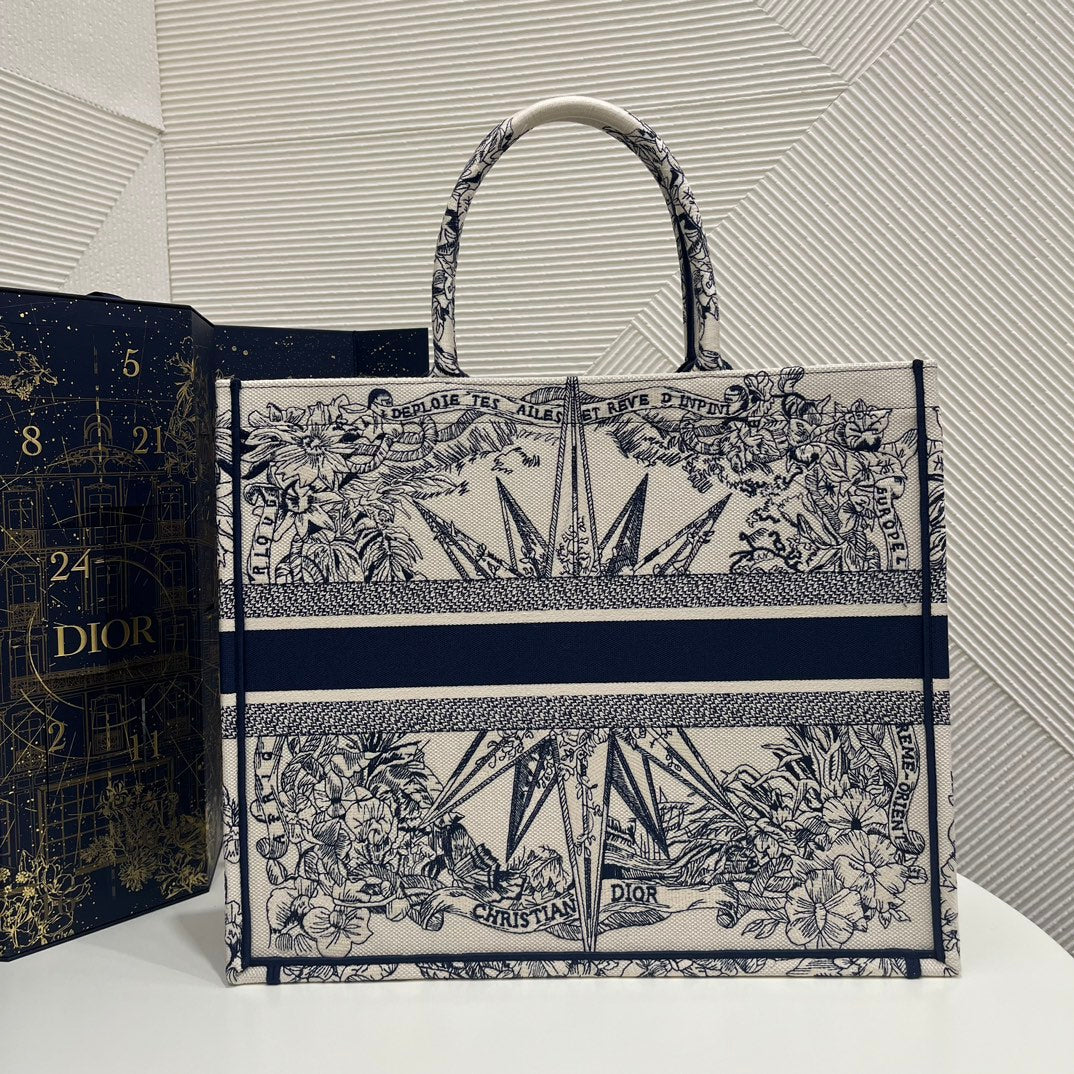 迪D家-BookTote 聖誕限量系列 藍色 42x18x35cm