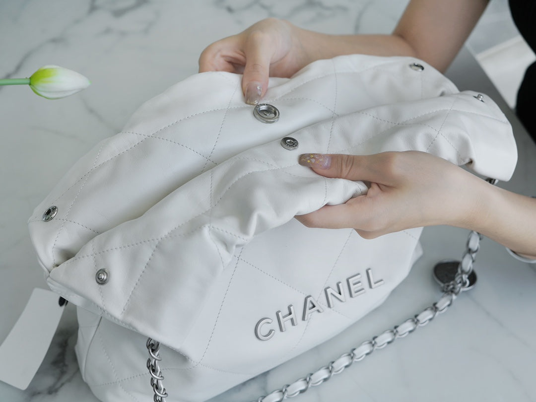 小香家-Chanel 22號手袋 白銀色小號