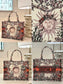 迪D家-2024春夏系列 Book Tote 太陽刺繡 白粉色 中號