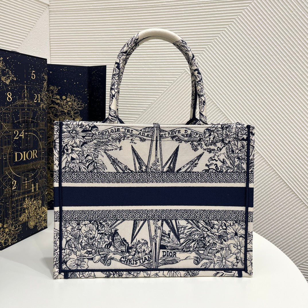 迪D家-BookTote 聖誕限量系列 藍色 36x18x28cm