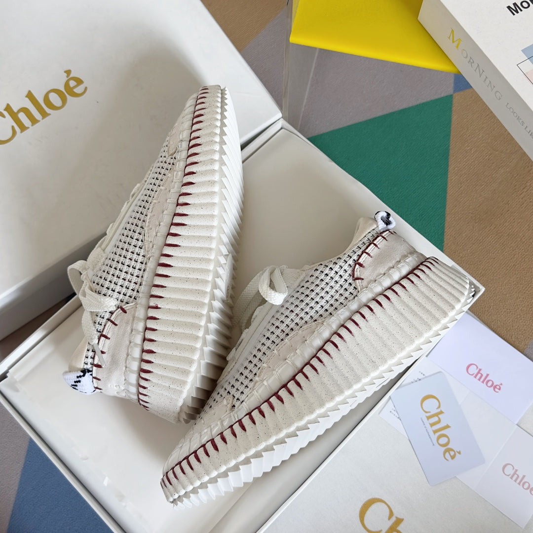 克羅C-Nama sneaker彩虹系列 網面拼色休閒運動鞋 白色