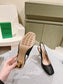 B編織-2024金屬麻花高跟鞋 黑色