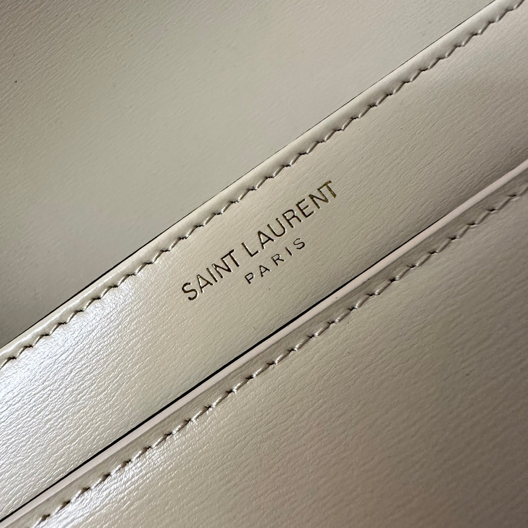 聖Y羅-BOX SAINT LAURENT 豆腐包 大號 杏色