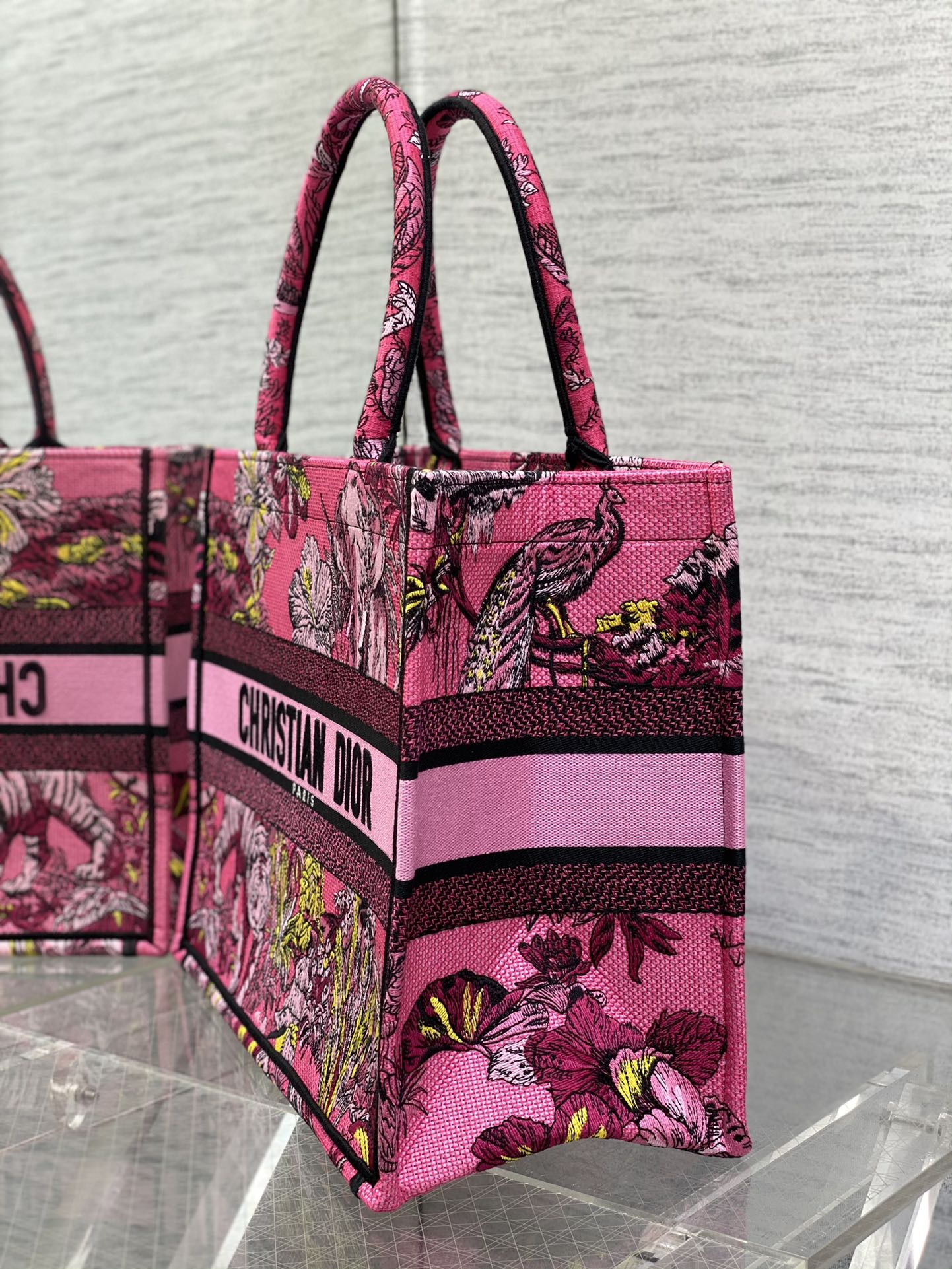 迪D家-Book Tote 2023春夏系列 動物園桃紅色 中號