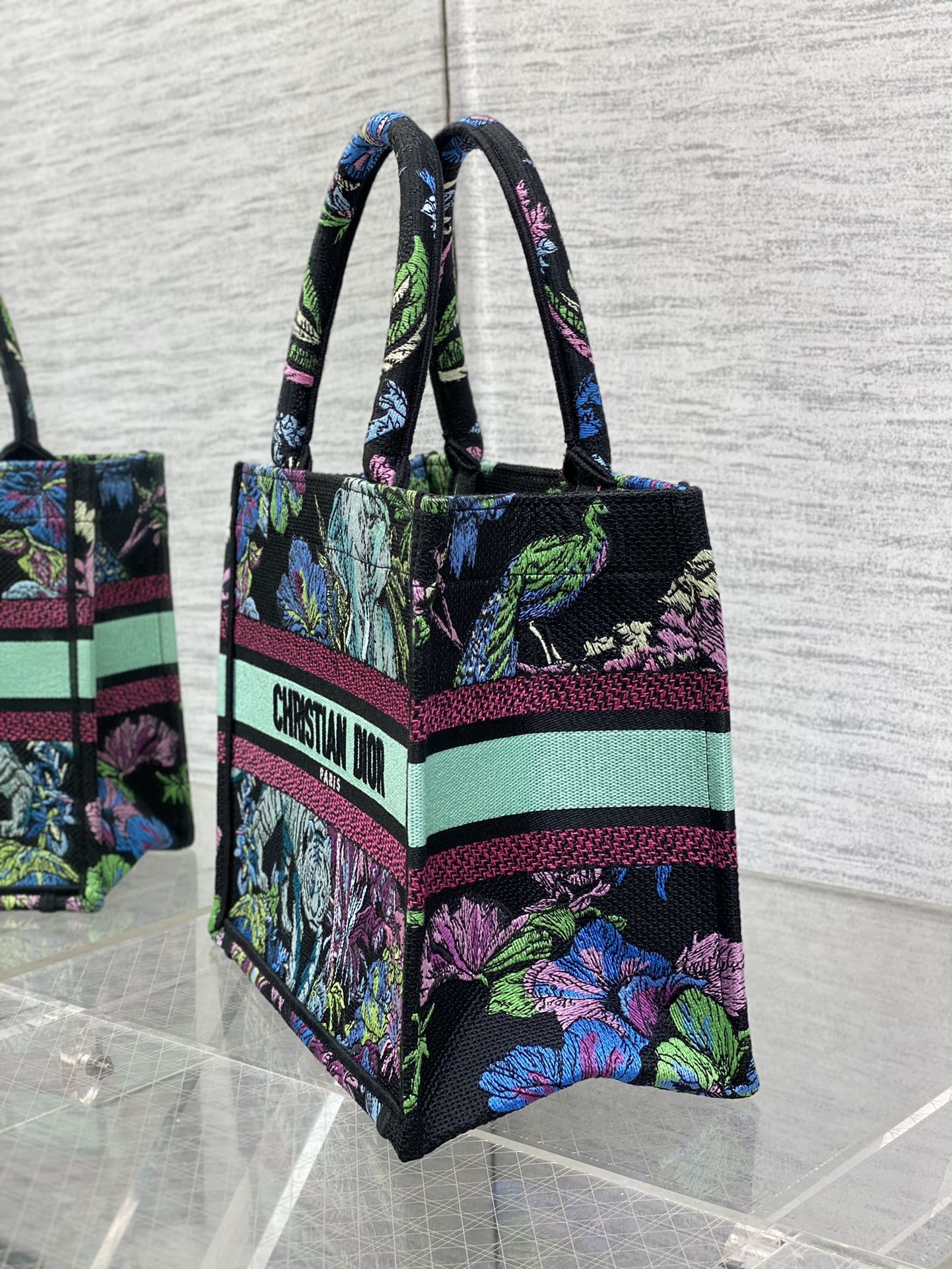 迪D家-Book Tote 2023春夏系列 動物園藍綠色 小號