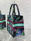 迪D家-Book Tote 2023春夏系列 動物園藍綠色 小號