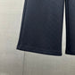 賽C家-2403 LOGO拼接綁帶舒適寬褲 黑色