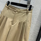 迪D家-2403 24早春新品卡其色寬褲西裝褲