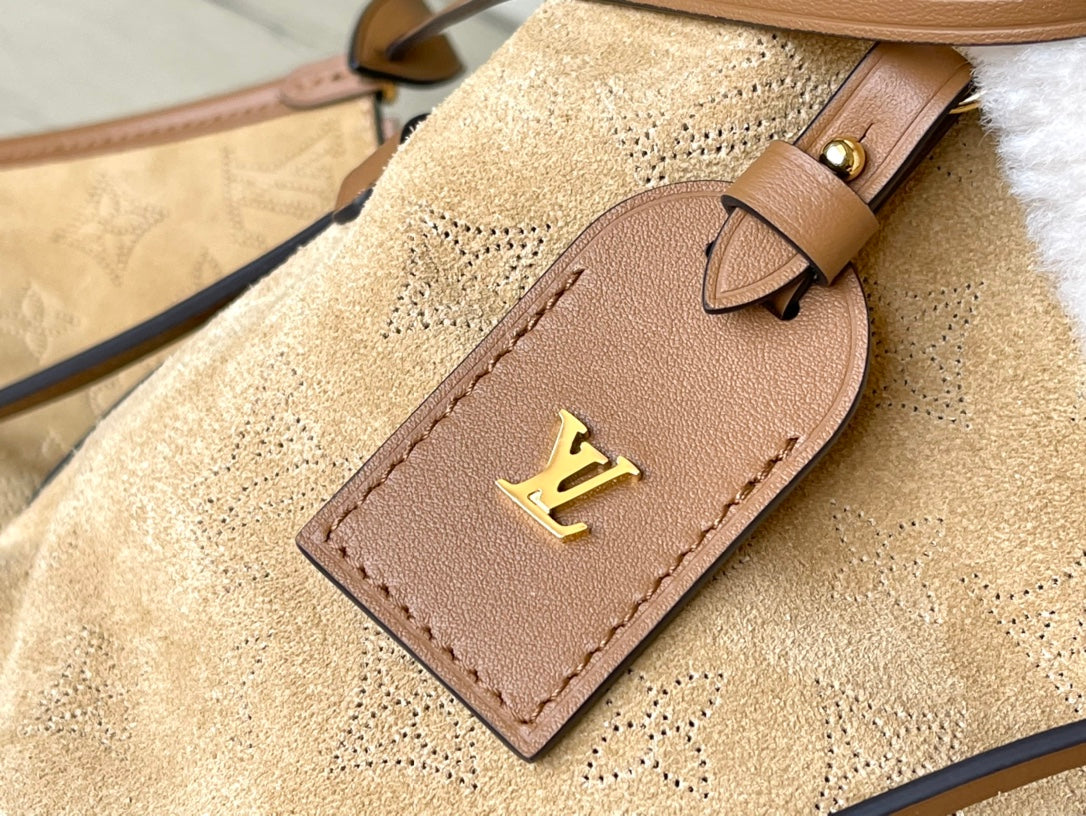 路L家-CarryAll絨面皮革小號手袋 棕色