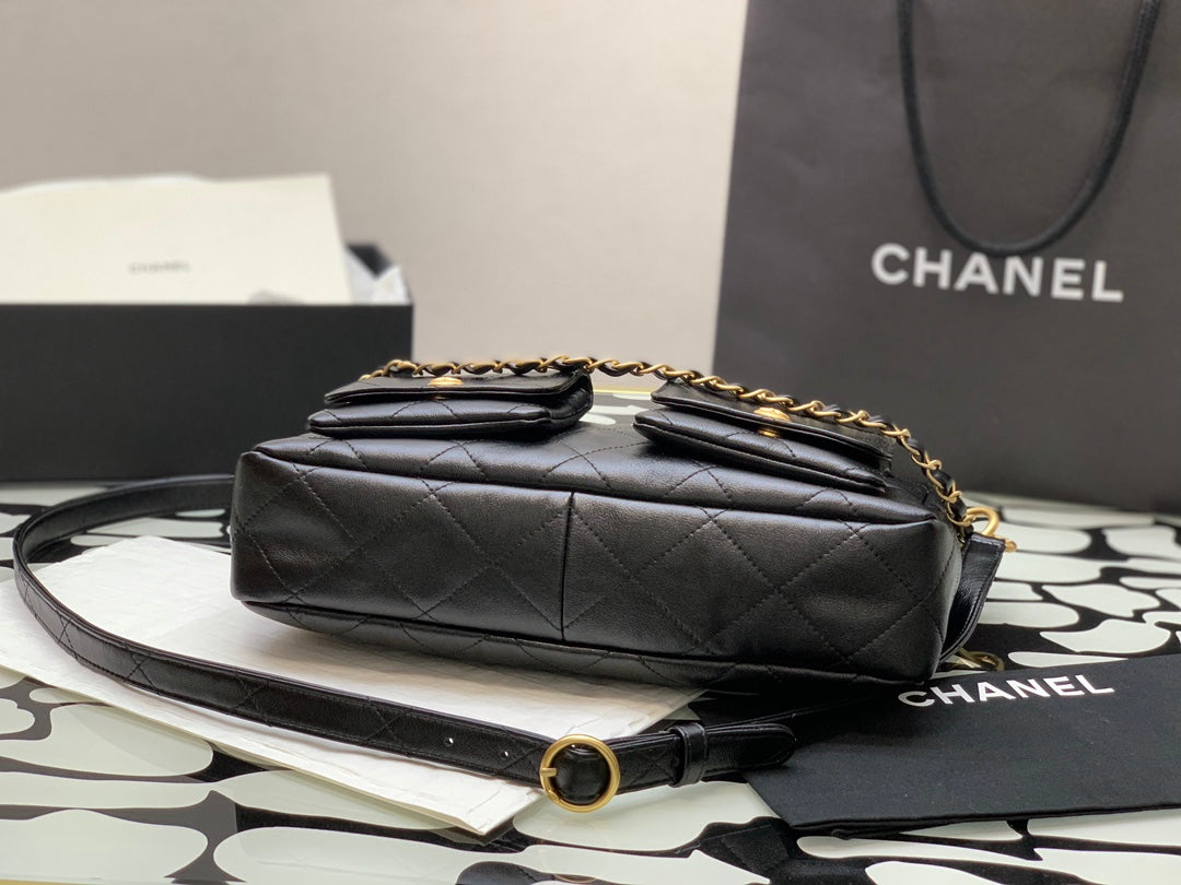 小香家-Chanel Hobo 復古單肩包 黑色