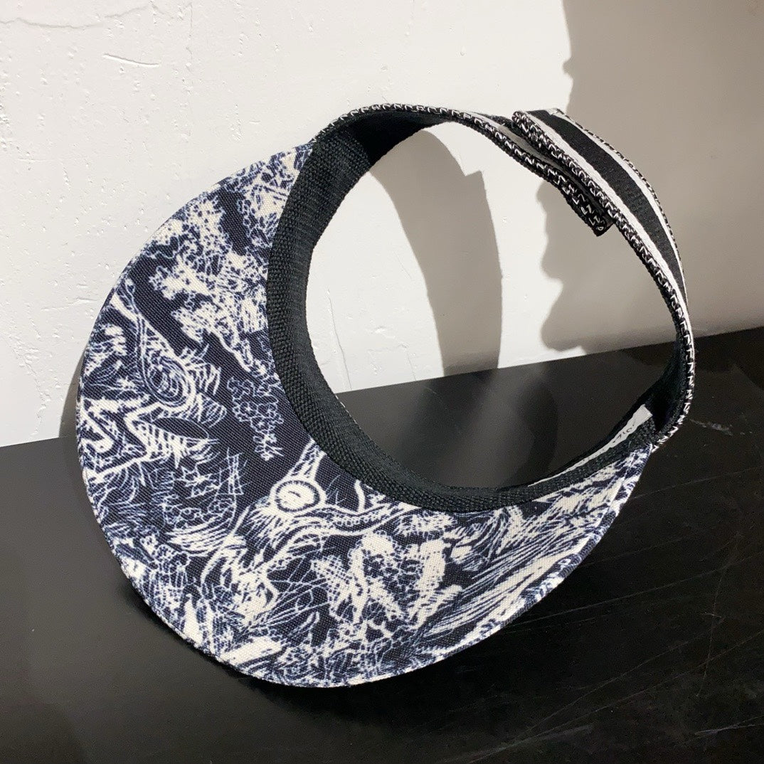 迪D家-爆款刺繡遮陽帽 白字母