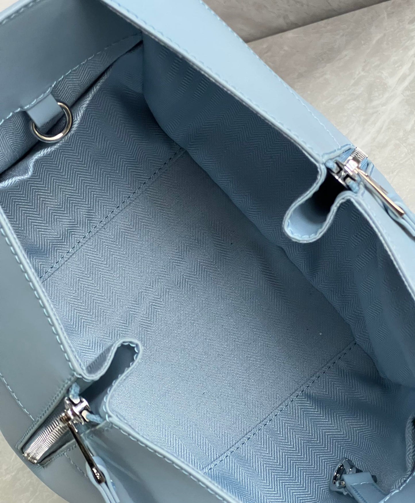 羅L威-Hammock bag 單色釉緞面系列 水藍色