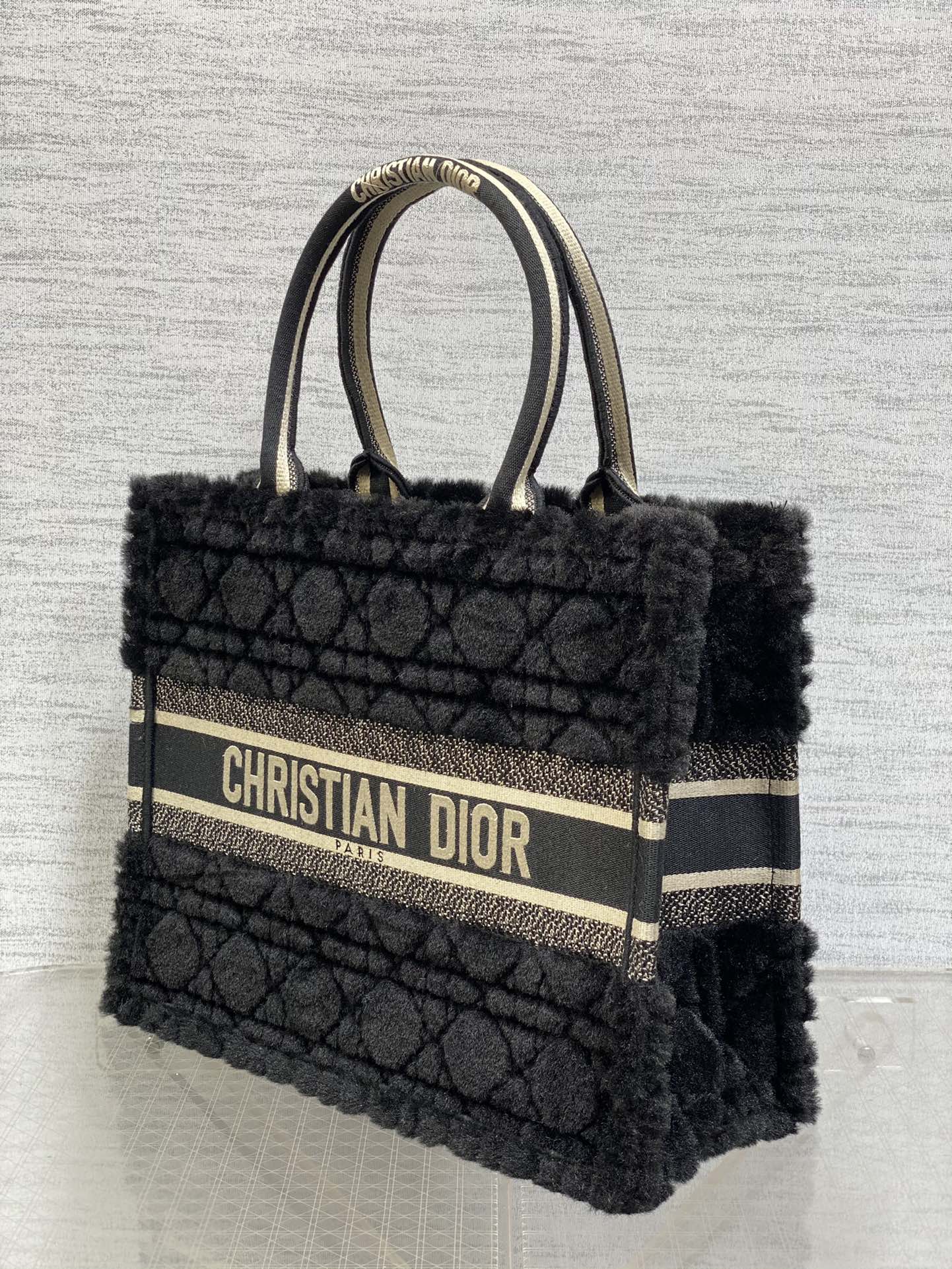 迪D家-Book tote 毛絨黑藍色 中號