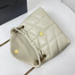 聖Y羅-Loulou Puffer 29cm 絎縫小羊皮雲朵包 奶白色