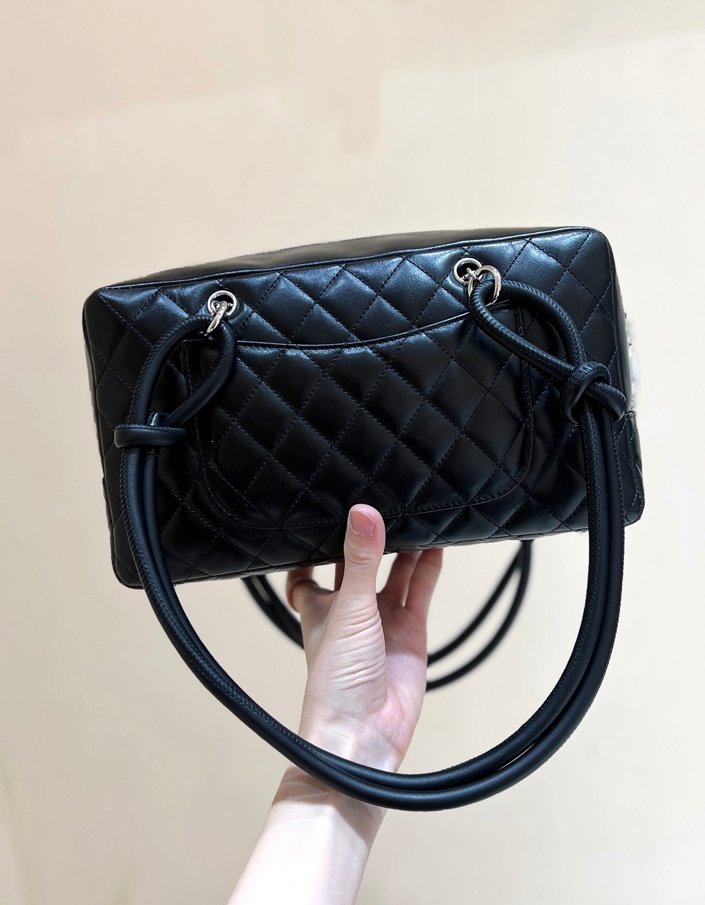 小香家-經典萬年款中古康鵬大號枕頭包(黑色LOGO)