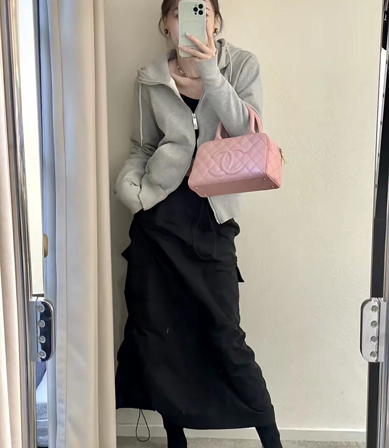 小香家-Chanel Vintage 中古保齡球包 粉色
