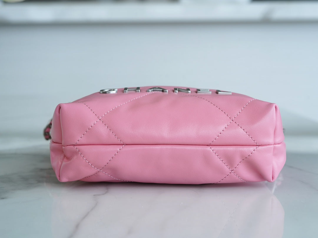 小香家-2023春夏新款 22BAG Mini 粉色銀扣