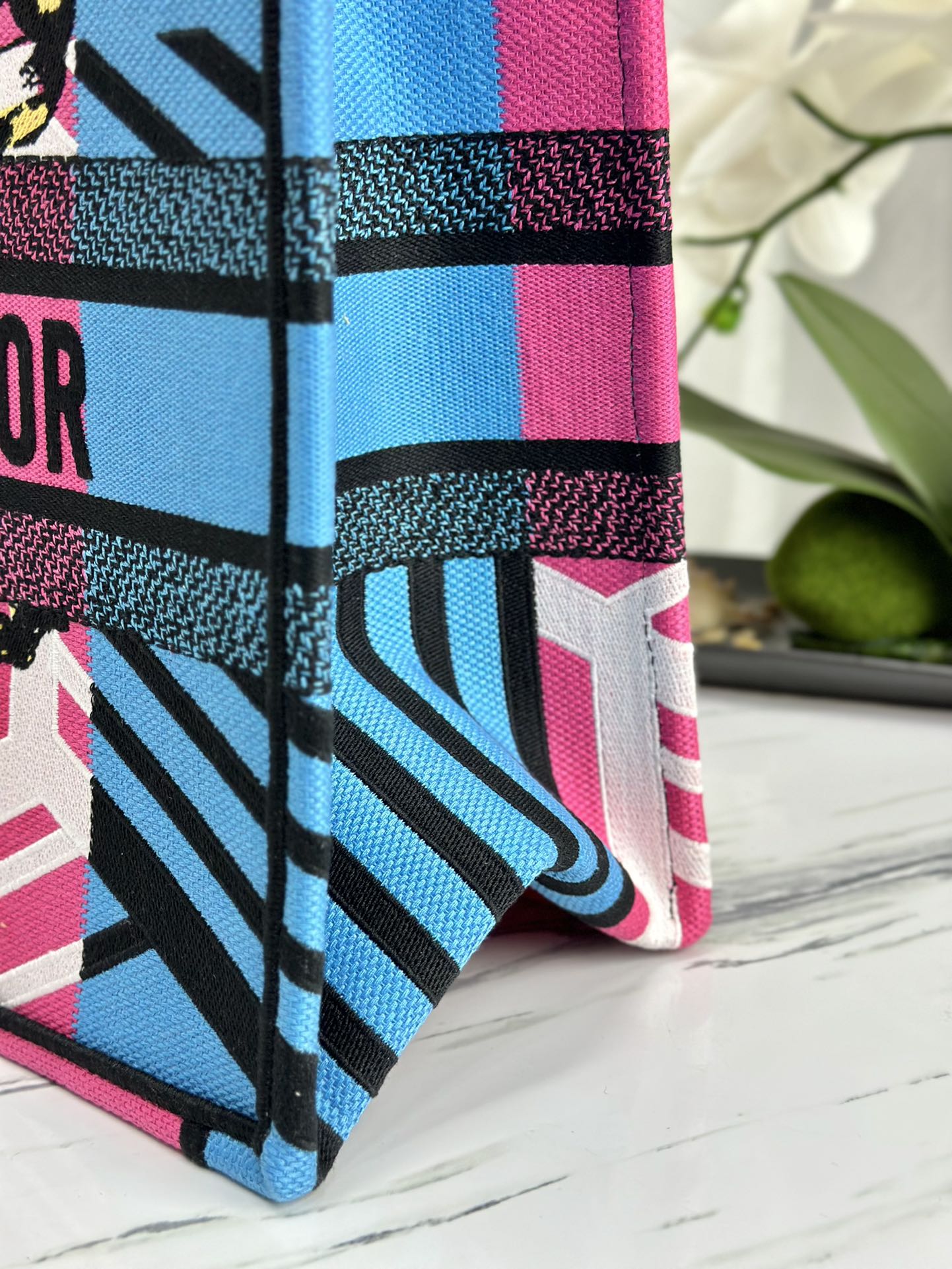 迪D家-Book Tote 玫粉蝴蝶 中號