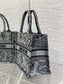 迪D家-Book Tote 2023春夏系列 巴黎地圖刺繡 灰色 小號