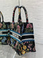 迪D家 Book Tote 刺繡字母黑色 小號26.5cm
