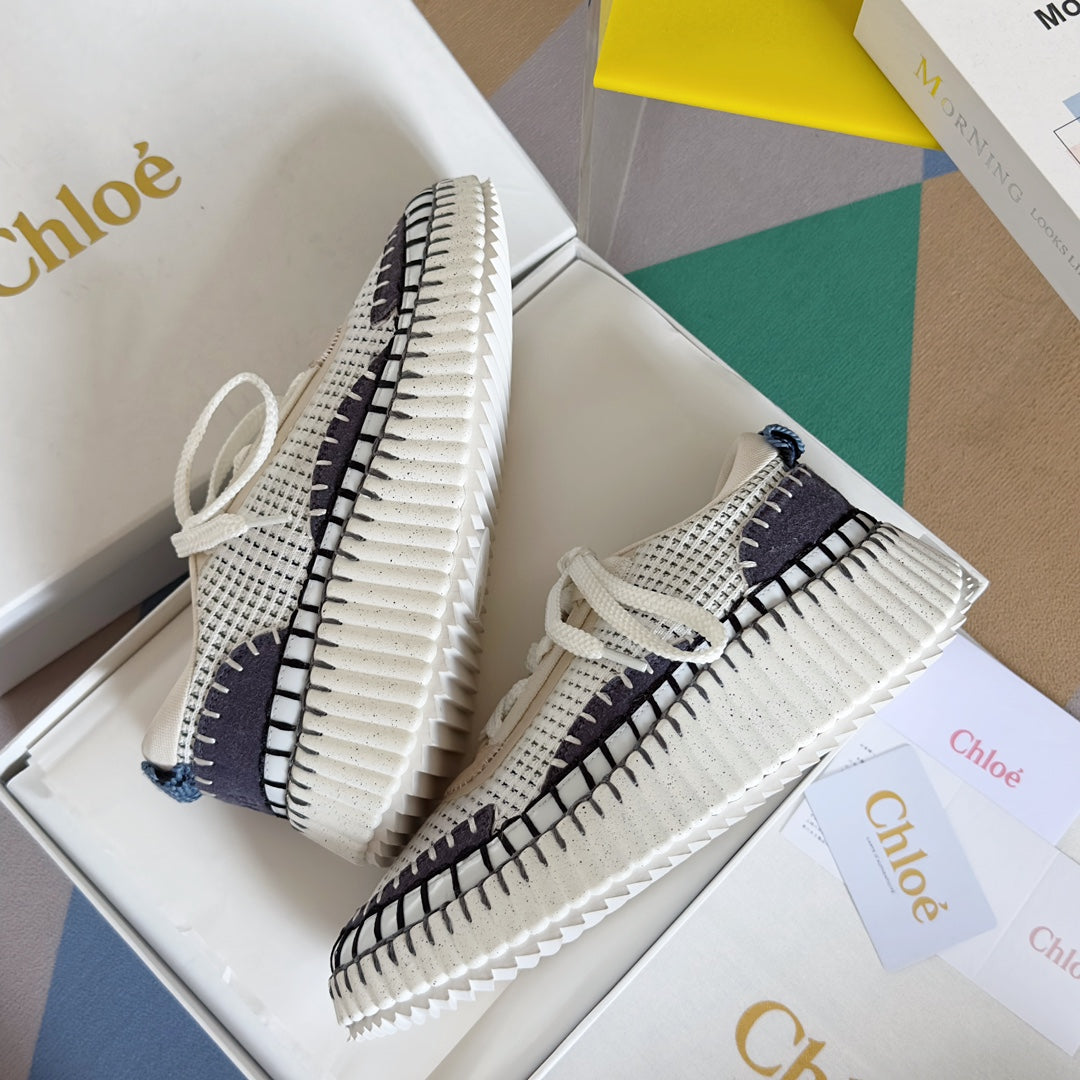 克羅C-Nama sneaker彩虹系列 網面拼色休閒運動鞋 白紫色