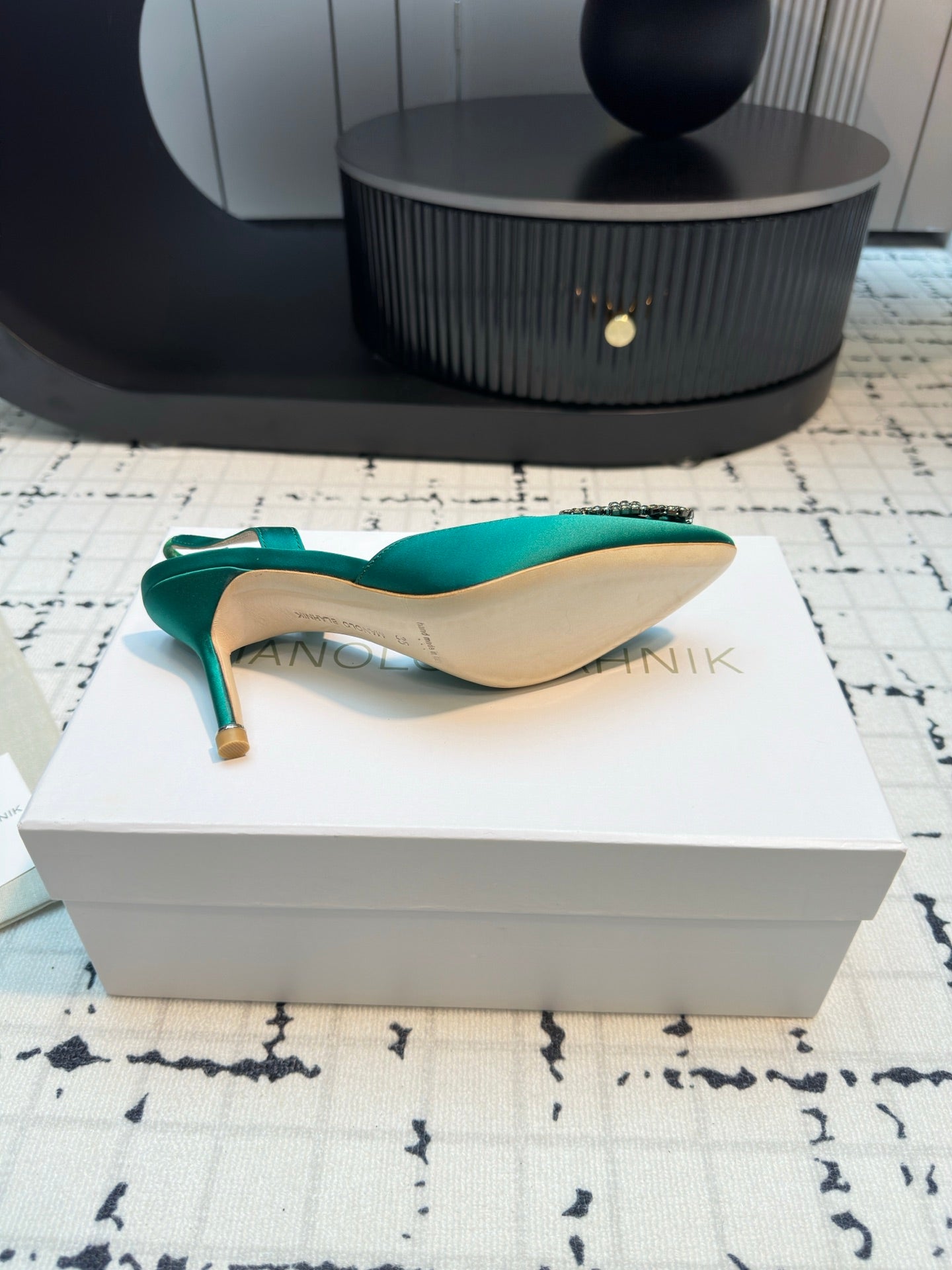 Manolo Blahnik-2024 高跟涼鞋 綠色