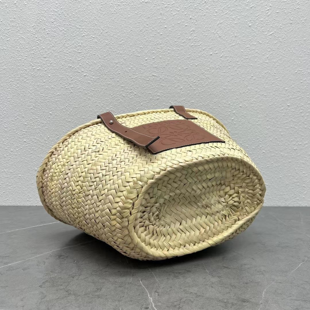 羅L威-草編包 40CM 大號 棕色