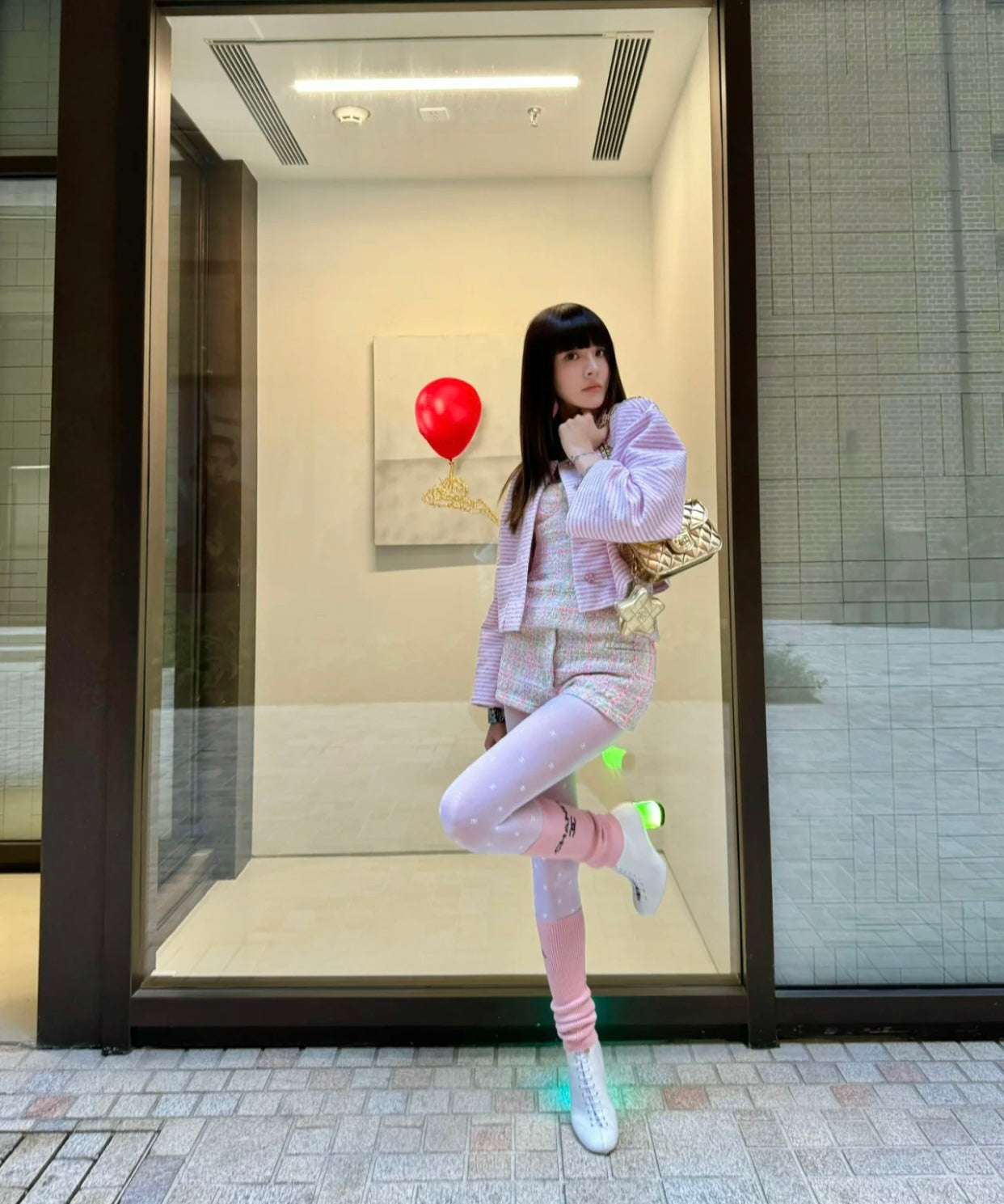 小香家-早春系列 24c CF星星口蓋包 金色