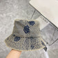 小香家-個性刺繡牛仔漁夫帽 灰色