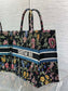 迪D家 Book Tote 刺繡字母黑色 大號41.5cm