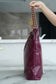 小香家-2023春夏新款 22BAG 中號 酒紅色