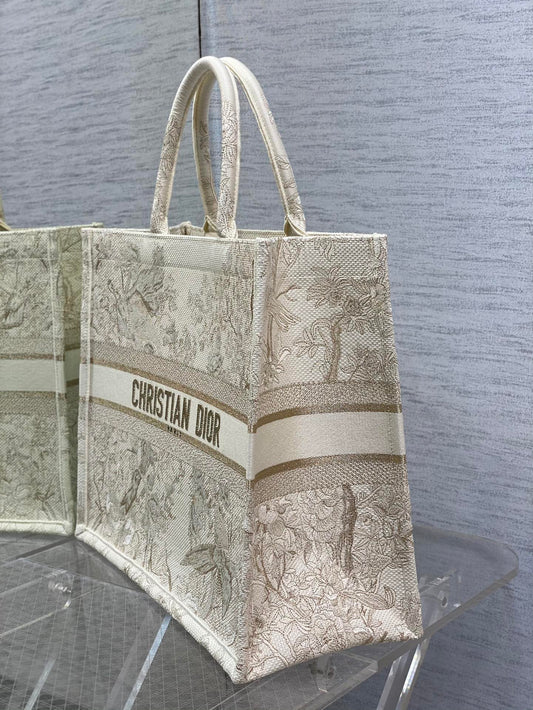 迪D家-BookTote 刺繡手袋 金絲喜鵲冬日花園系列 42x18x35cm