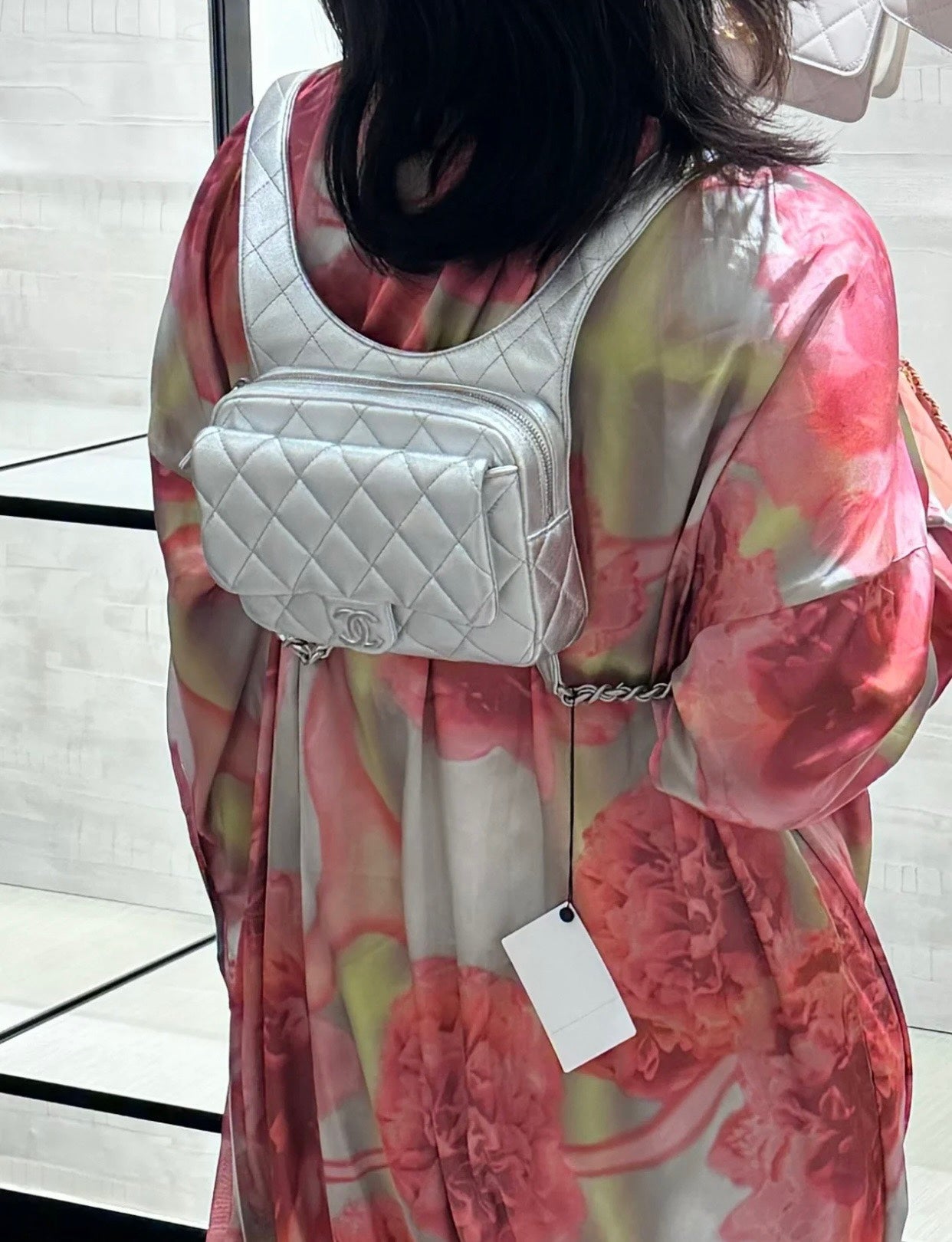 小香家-春夏新款 Hobo 嬉皮郵差包 銀色