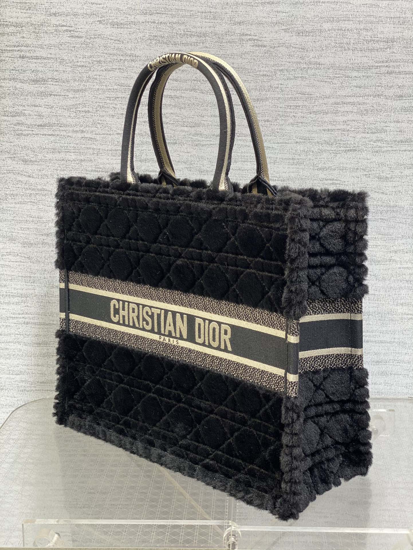迪D家-Book tote 毛絨黑藍色 大號