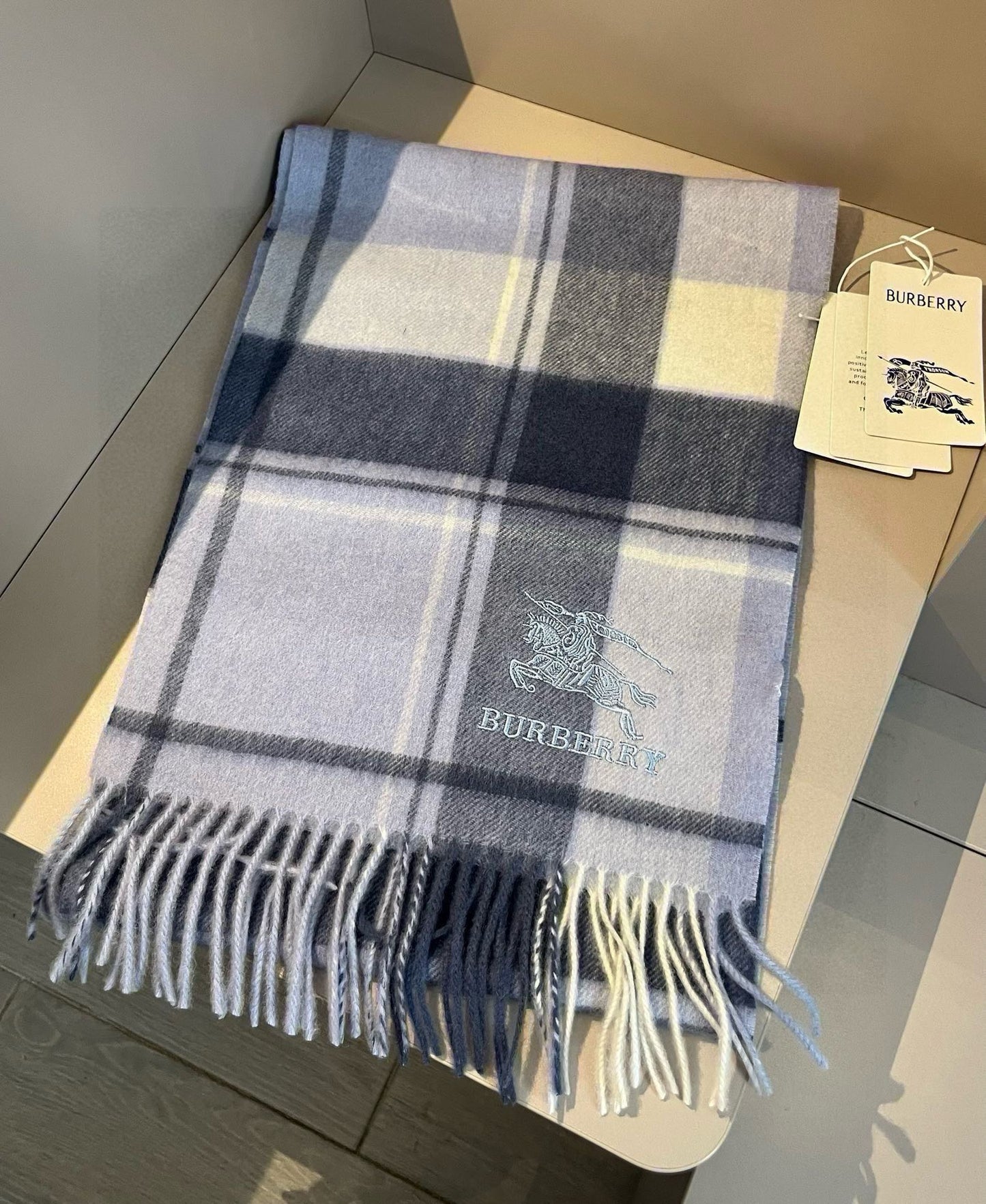 巴B家-2024經典格紋羊絨圍巾180*32