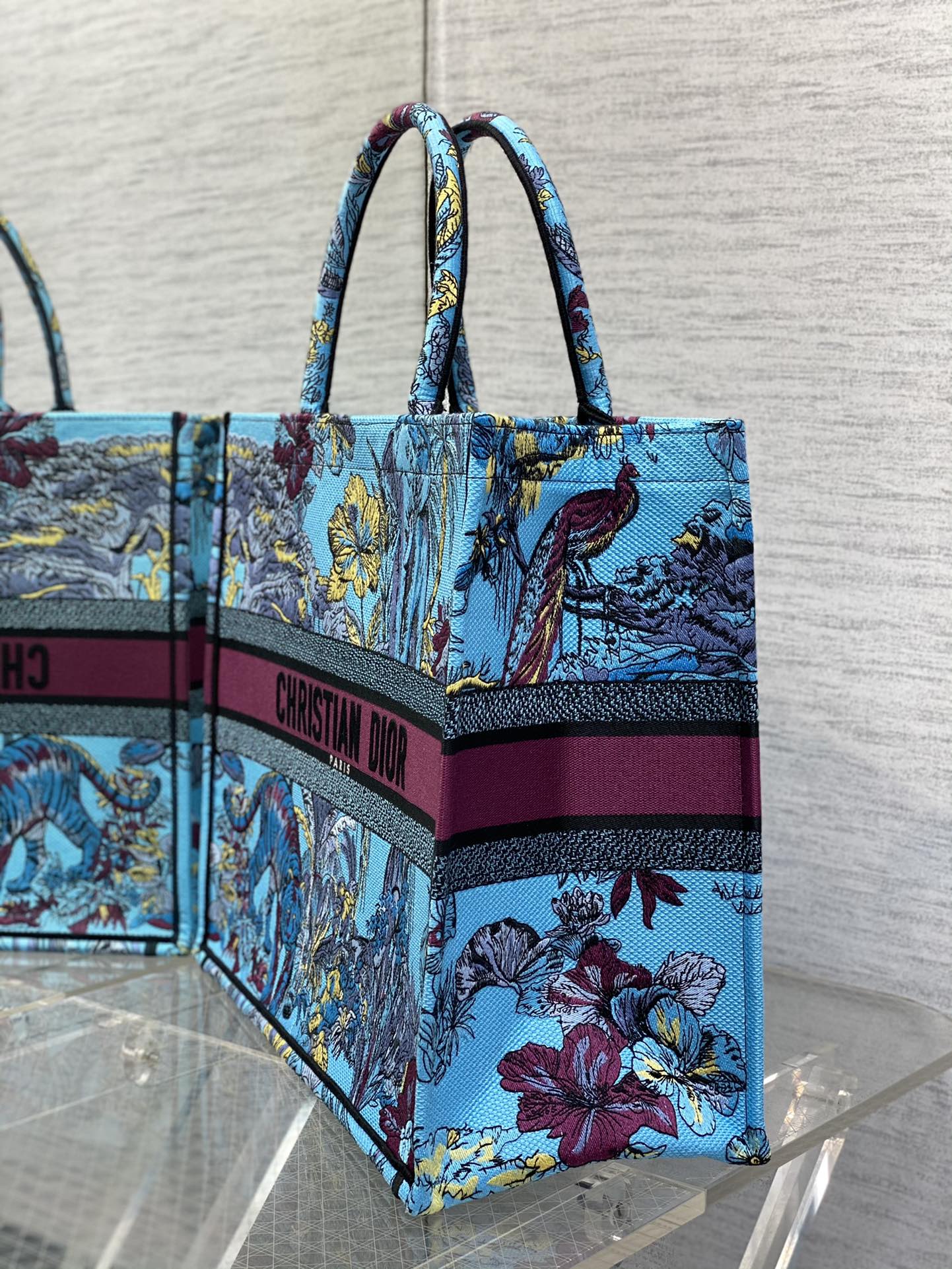 迪D家-Book Tote 2023春夏系列 動物園亮藍色 大號