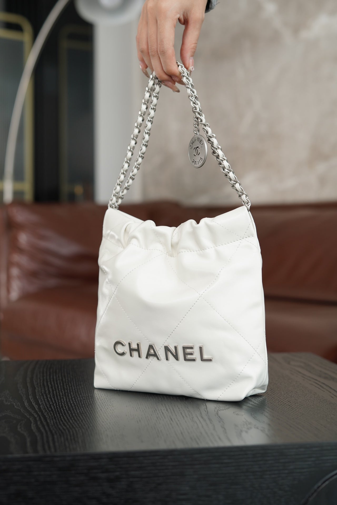 小香家-23S 22Bag Mini 白色銀扣