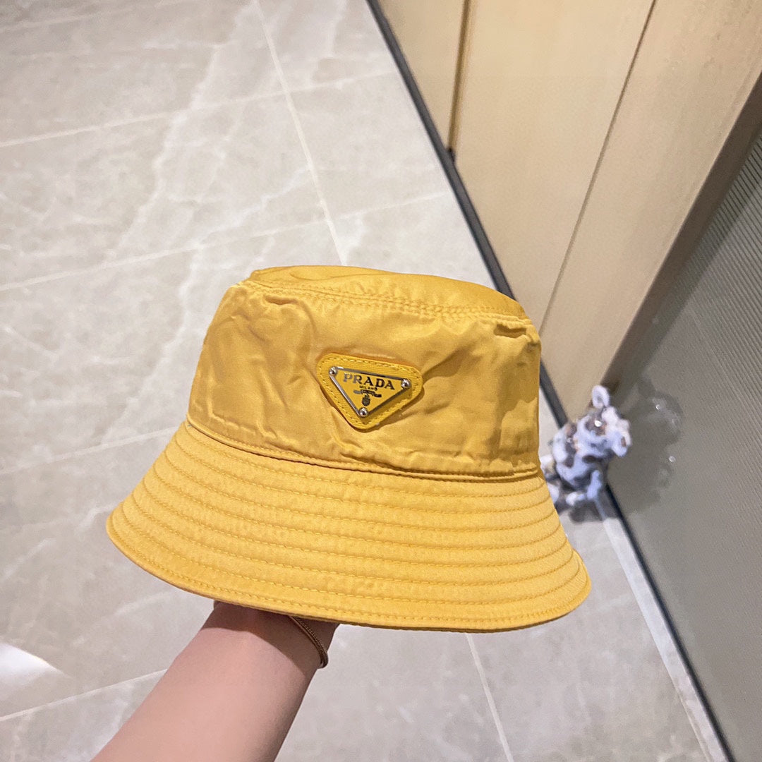 普P家-2023新款復古牛仔漁夫帽 黃色