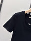 穆M家-2404 春夏最新款純欲風修身U領TEE 黑色