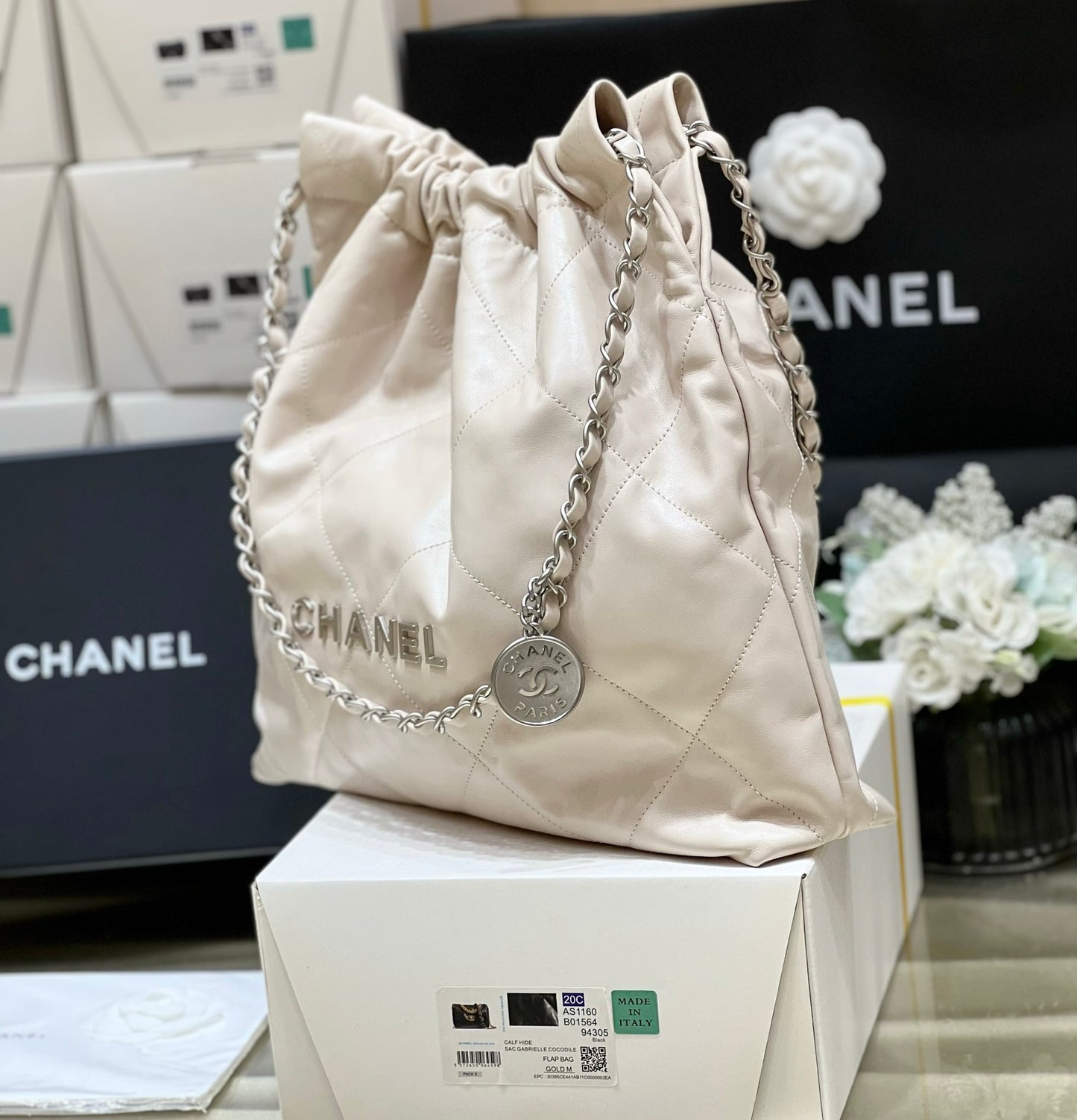 小香家-2023春夏新款 22BAG 小號 米白色