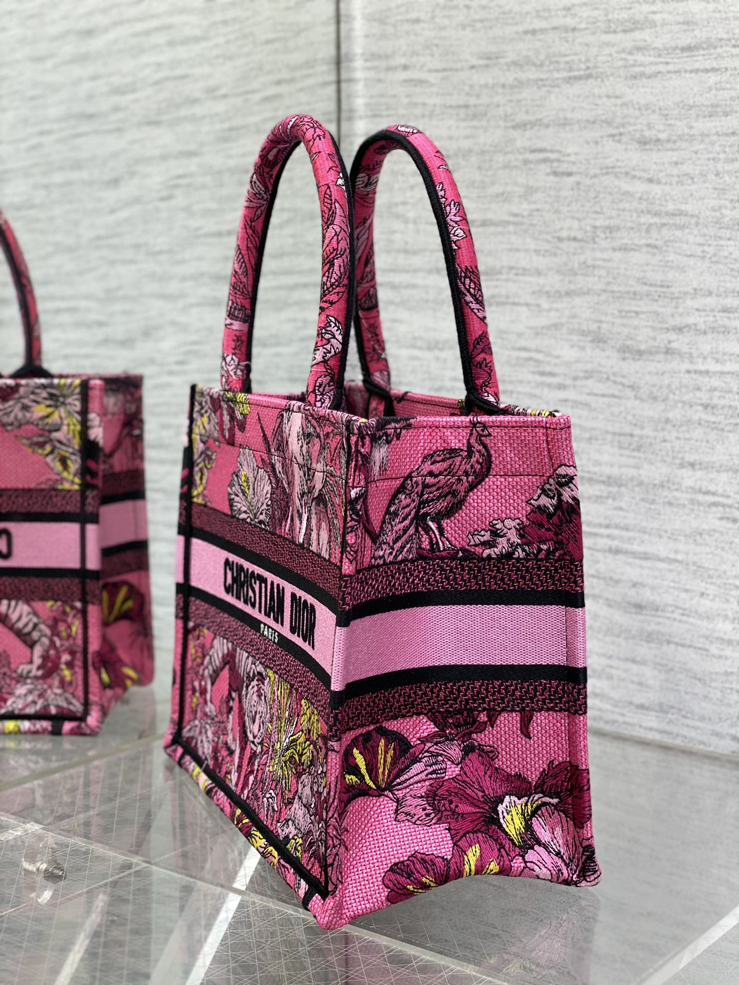 迪D家-Book Tote 2023春夏系列 動物園桃紅色 小號