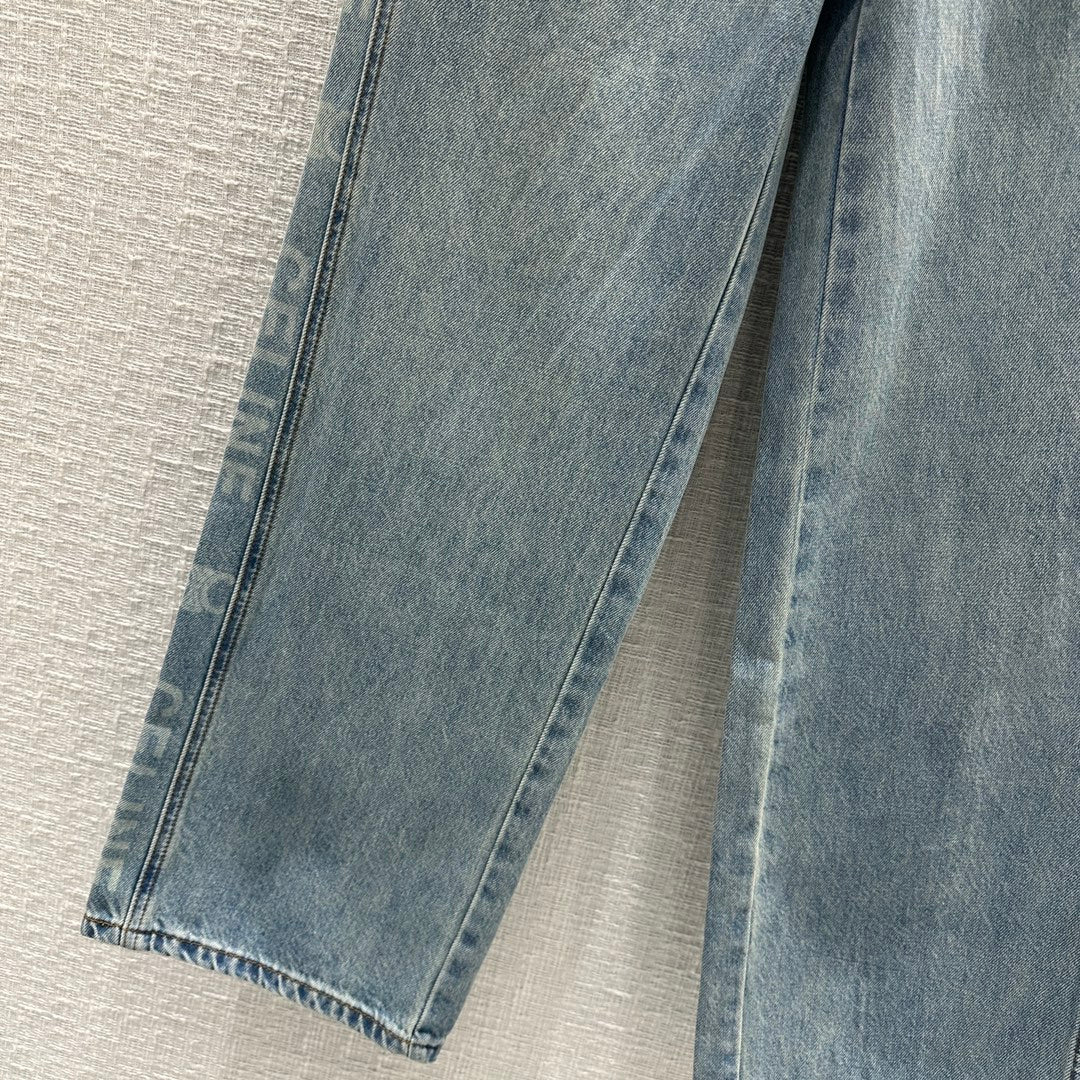 賽C家-2403 24早春新品側印直筒牛仔褲