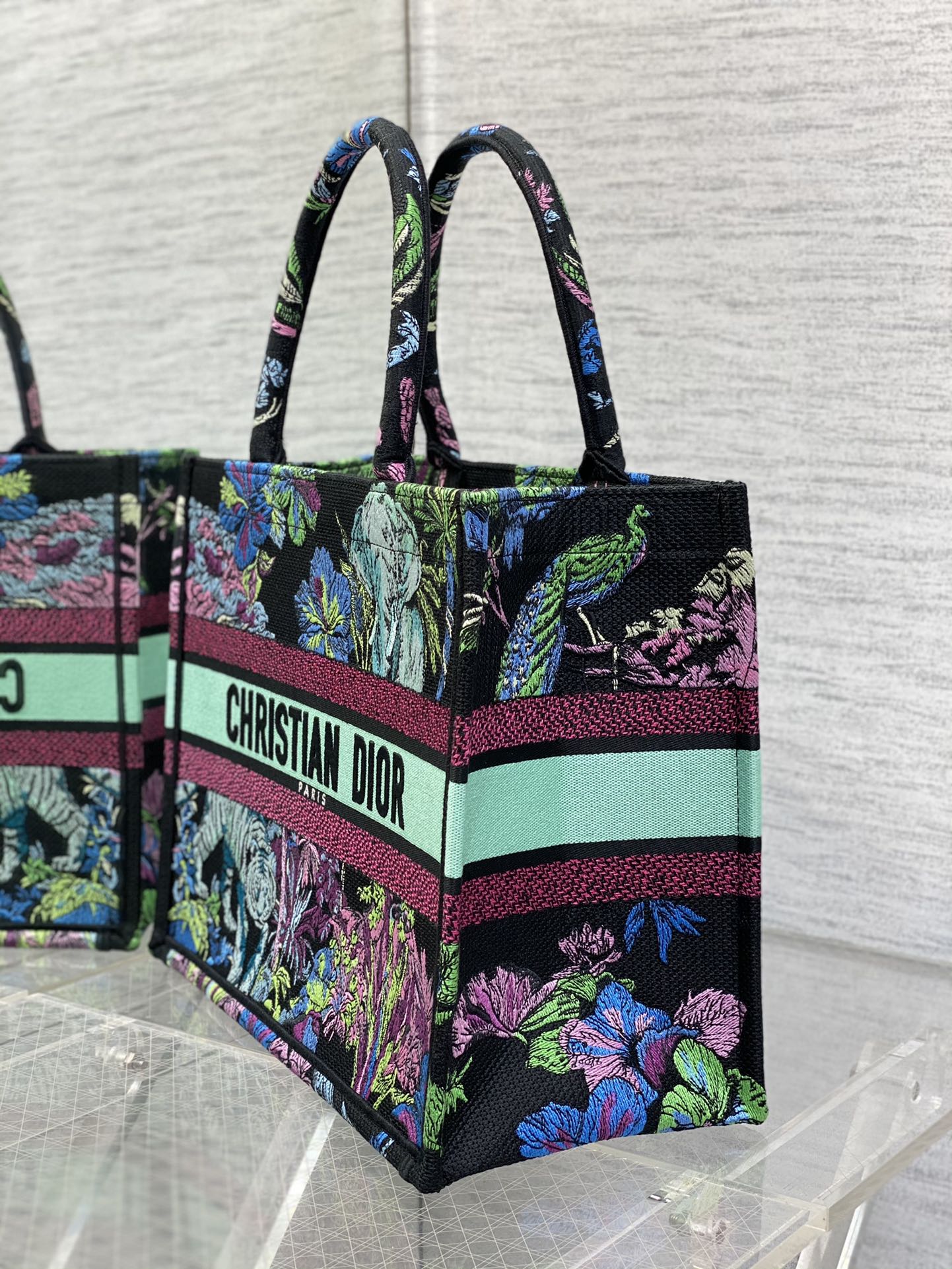 迪D家-Book Tote 2023春夏系列 動物園藍綠色 中號
