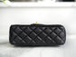 小香家-Chanel CF Mini 經典皮革穿繞雙c Logo 黑色