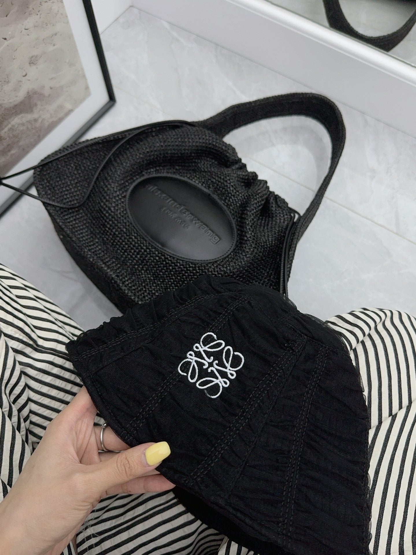 羅L家-網紗刺繡漁夫帽