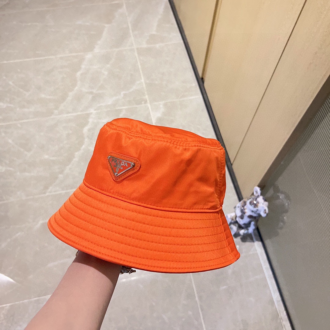 普P家-2023新款復古牛仔漁夫帽 橘色