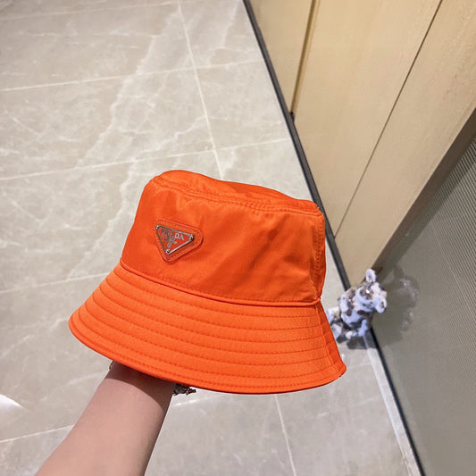 普P家-2023新款復古牛仔漁夫帽 橘色