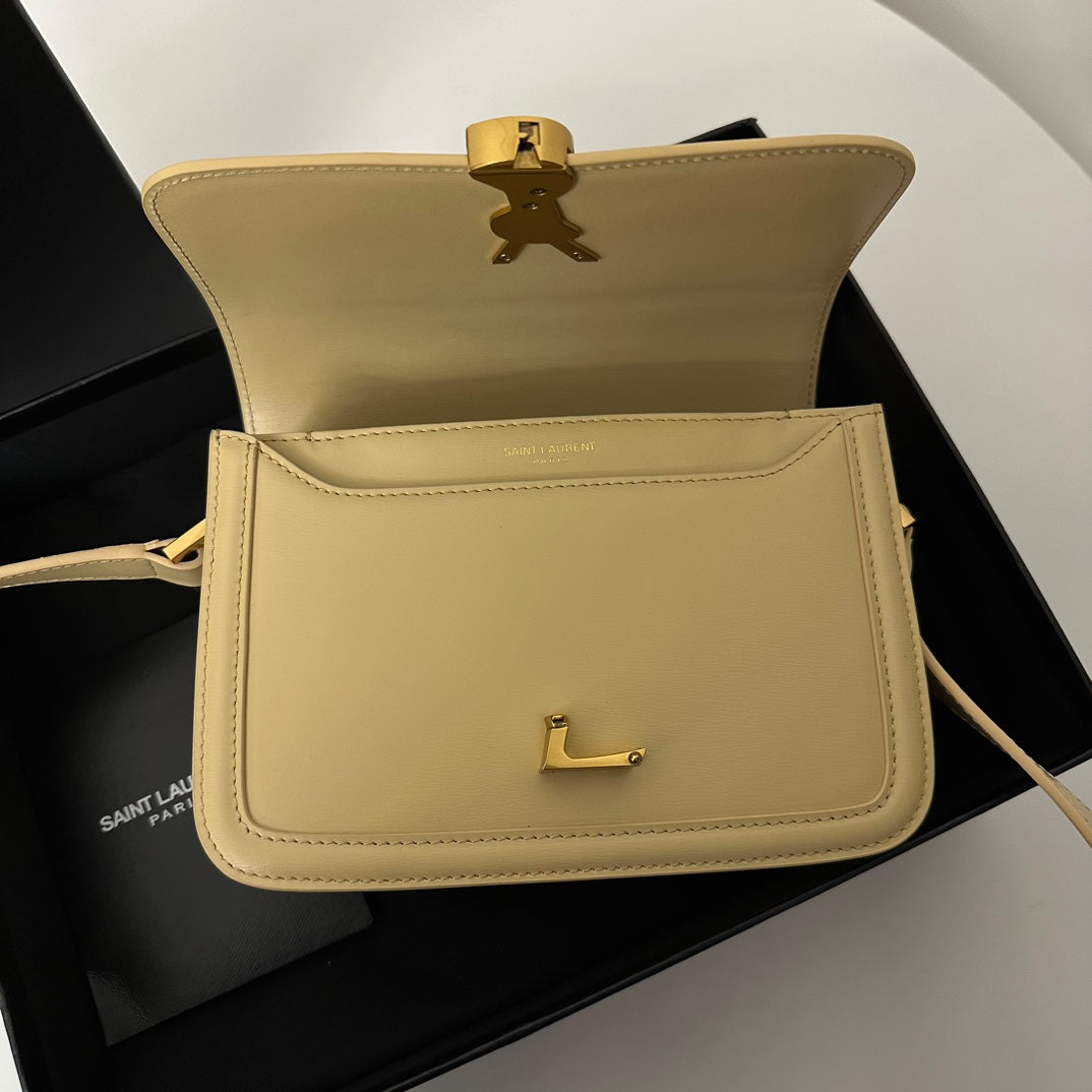 聖Y羅-BOX SAINT LAURENT 豆腐包 小號 杏色